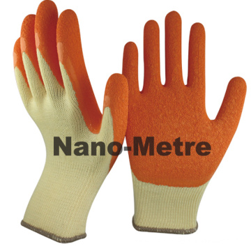 Les gants de sécurité de gant en caoutchouc de fil de coton de NMSAFETY best sellpolycotton enduit